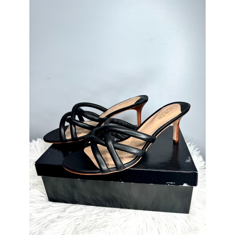 LAUREN RALPH LAUREN Liliana Sandals Black Size 9.5 NEW - Picture 6 of 9